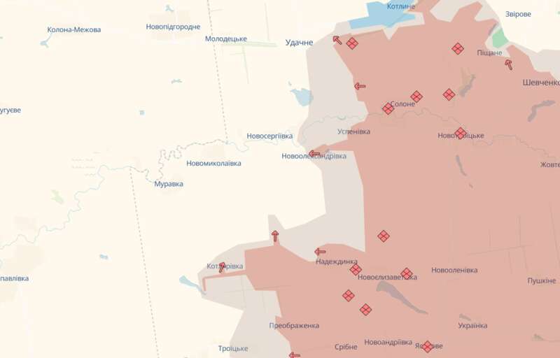 наступ РФ, РФ на кордоні Дніпропетровщини, ЗС РФ, наступ ЗС РФ, DeepState qquidtdiqxkiqezzrz